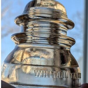 Peach Glass Insulator VINTAGE WHITALL TATUM